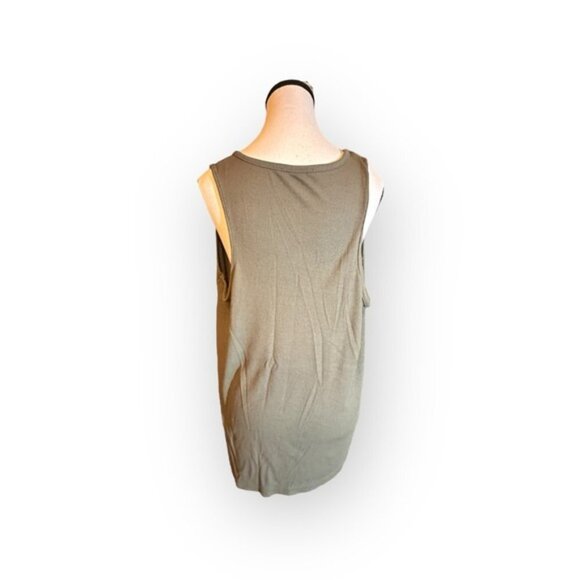Women’s 2X Reitmans Khaki Half Button Tank Top 18 20 2XL XXL - Picture 4 of 7